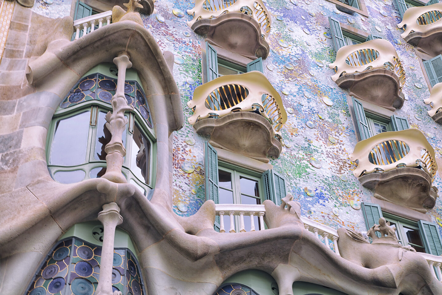 Casa Batllo, part of the UNESCO World Heritage Site as designed by famed Catalan architect Antoni Gaudi. Photo by Carol Schiraldi 