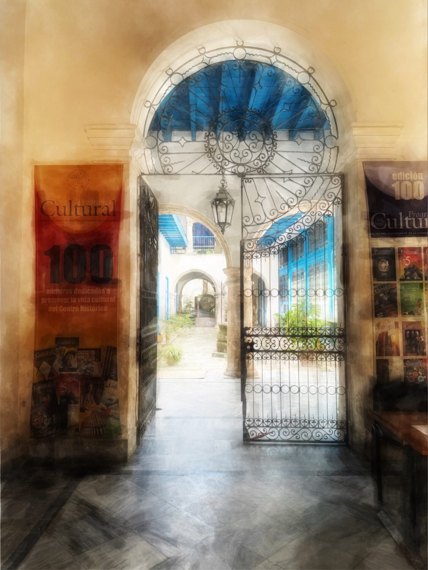 Doorway from the inside, iron gate in Old Havana, Cuba, image by Carol Schiraldi of Carol's Little World