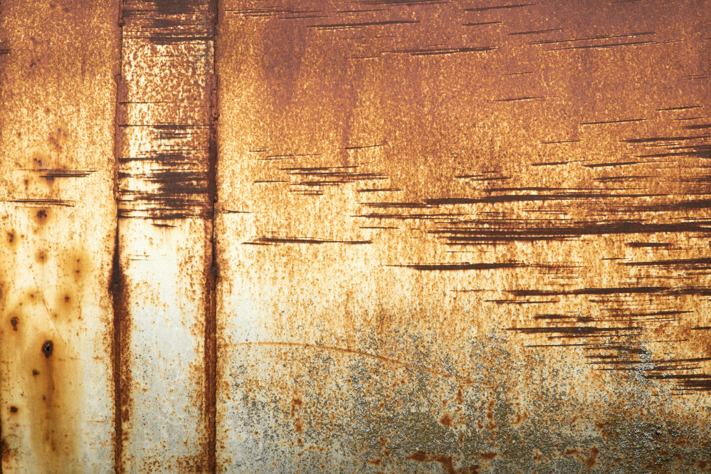 Rust on a farm silo from inside the Curiosity Factory 
