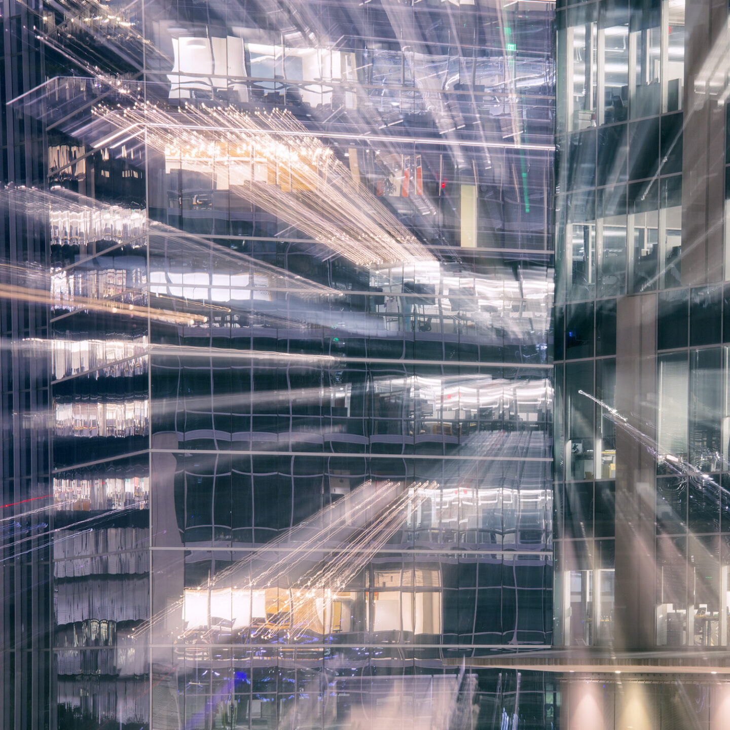 A data center in Austin shown to appear to be exploding from inside the Curiosity Factory