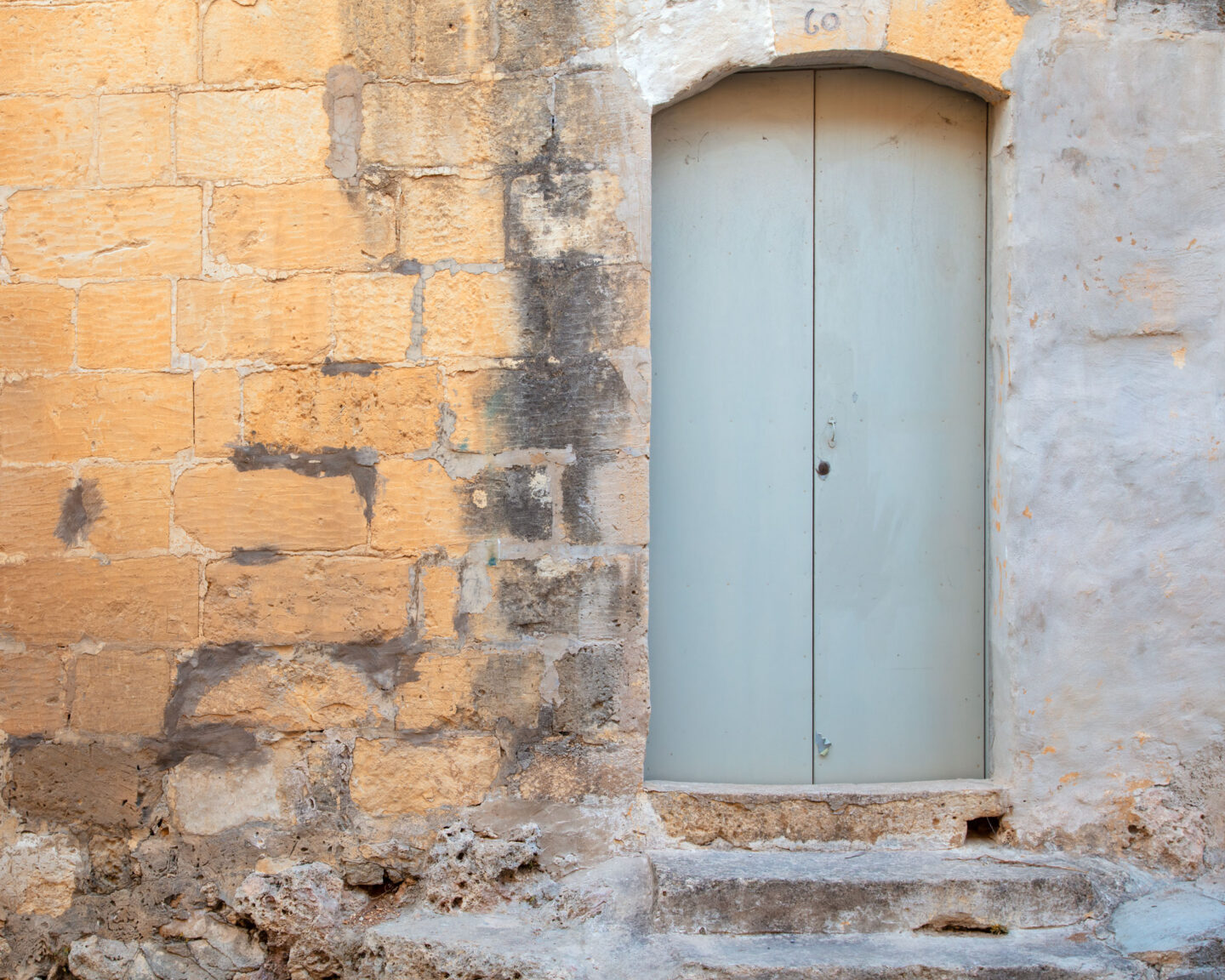 Pale blue door from the city of Xaghra on the island of Gozo done as part of my artist residency Gozo